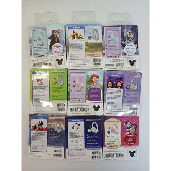StoryPhones 9 PACK NEW Story Shields Disc Disney Headphones Storytelling SEALED - Picture 6 of 10